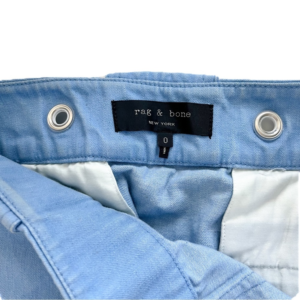 RAG & BONE | Wades Grommet Light Blue Cotton Mini Skirt (XS) - Picture 7 of 7